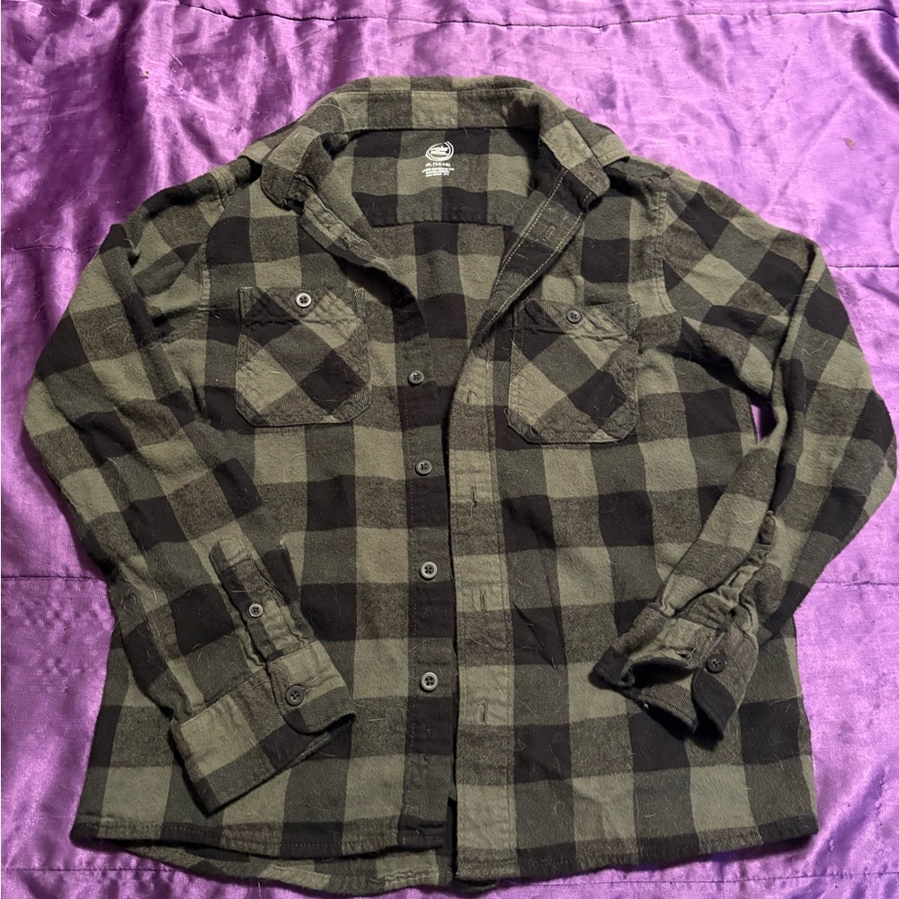 Black and Green Checkered Shirt
